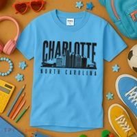 Charlotte North Carolina City Kids T-Shirt thumb 3