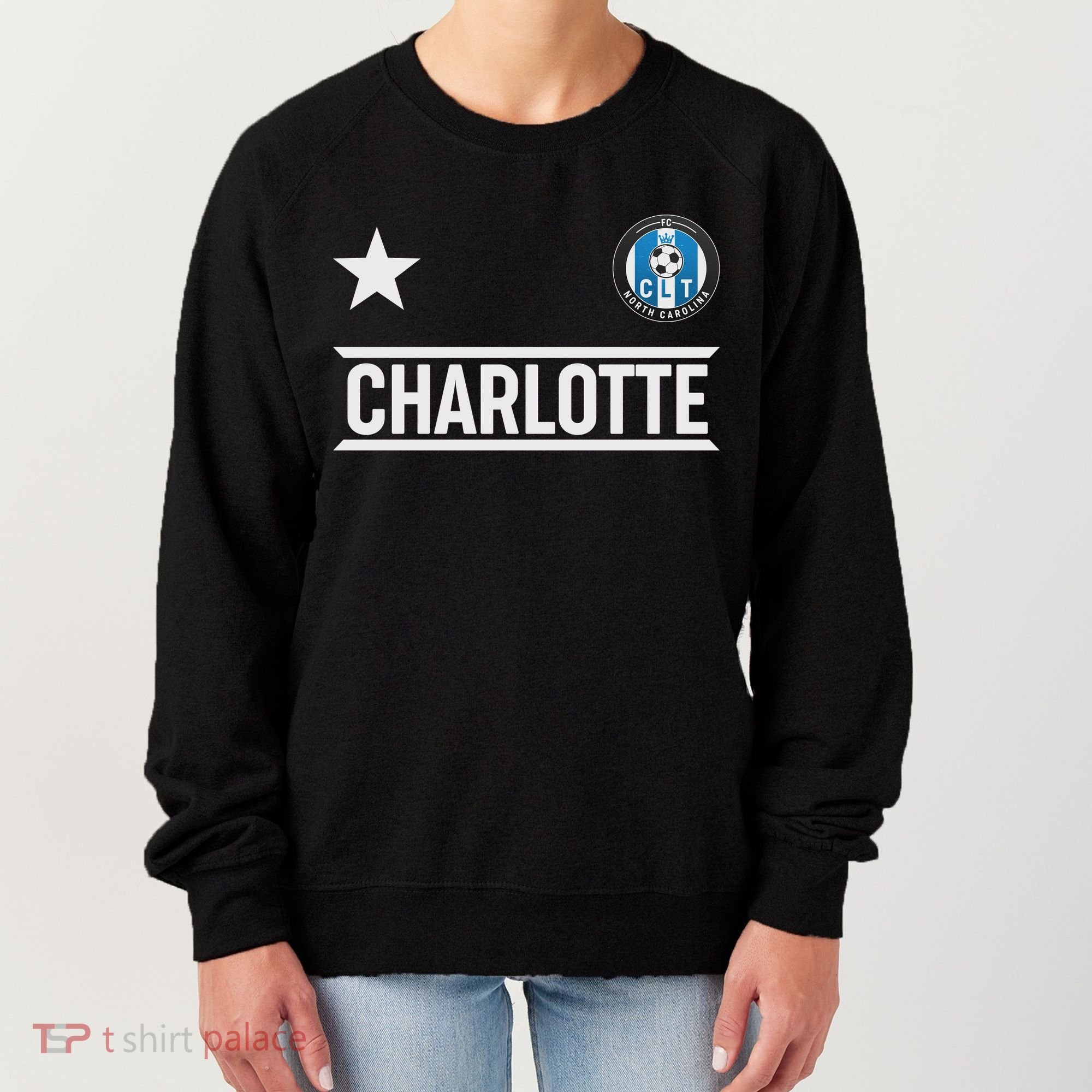 Charlotte North Carolina Soccer Jersey Women's Sweatshirt