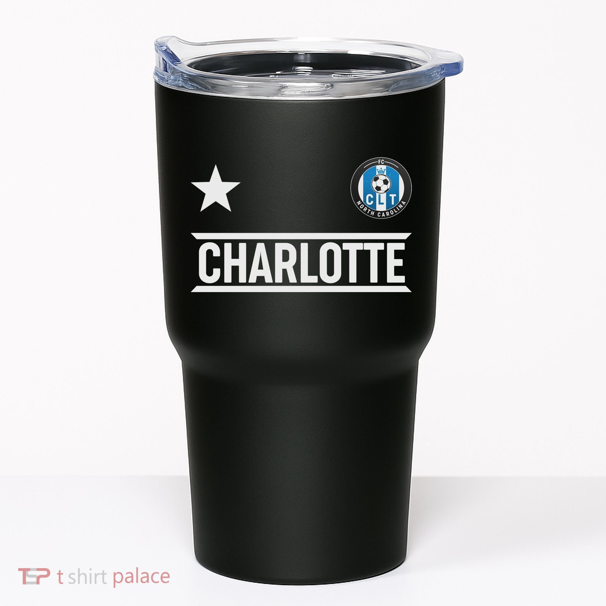 Charlotte North Carolina Soccer Jersey Tumbler