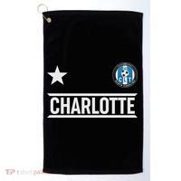Charlotte North Carolina Soccer Jersey Golf Towel thumb 0