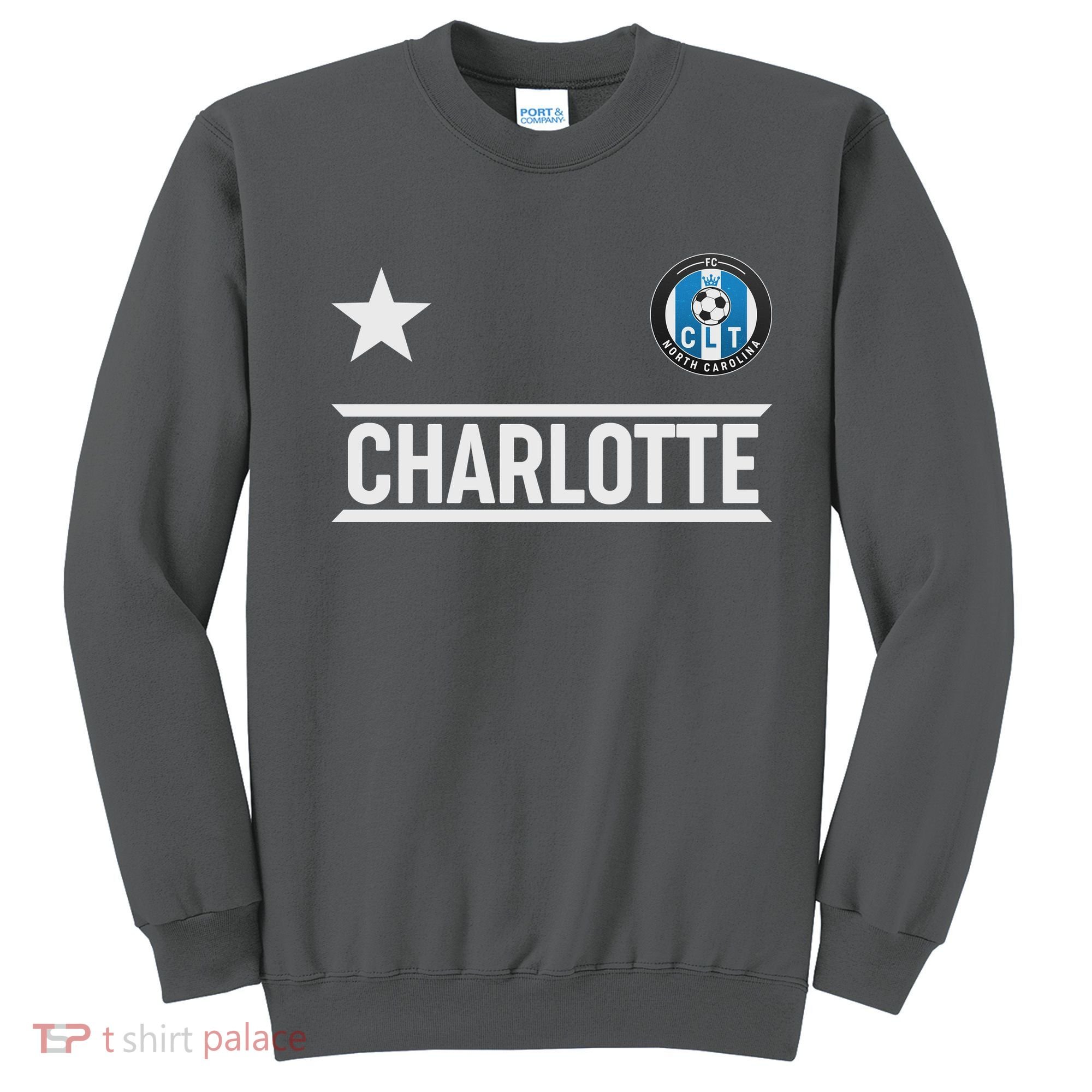 Charlotte North Carolina Soccer Jersey Sweatshirt