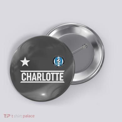 Charlotte North Carolina Soccer Jersey Button