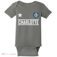 Charlotte North Carolina Soccer Jersey Baby Bodysuit thumb 0
