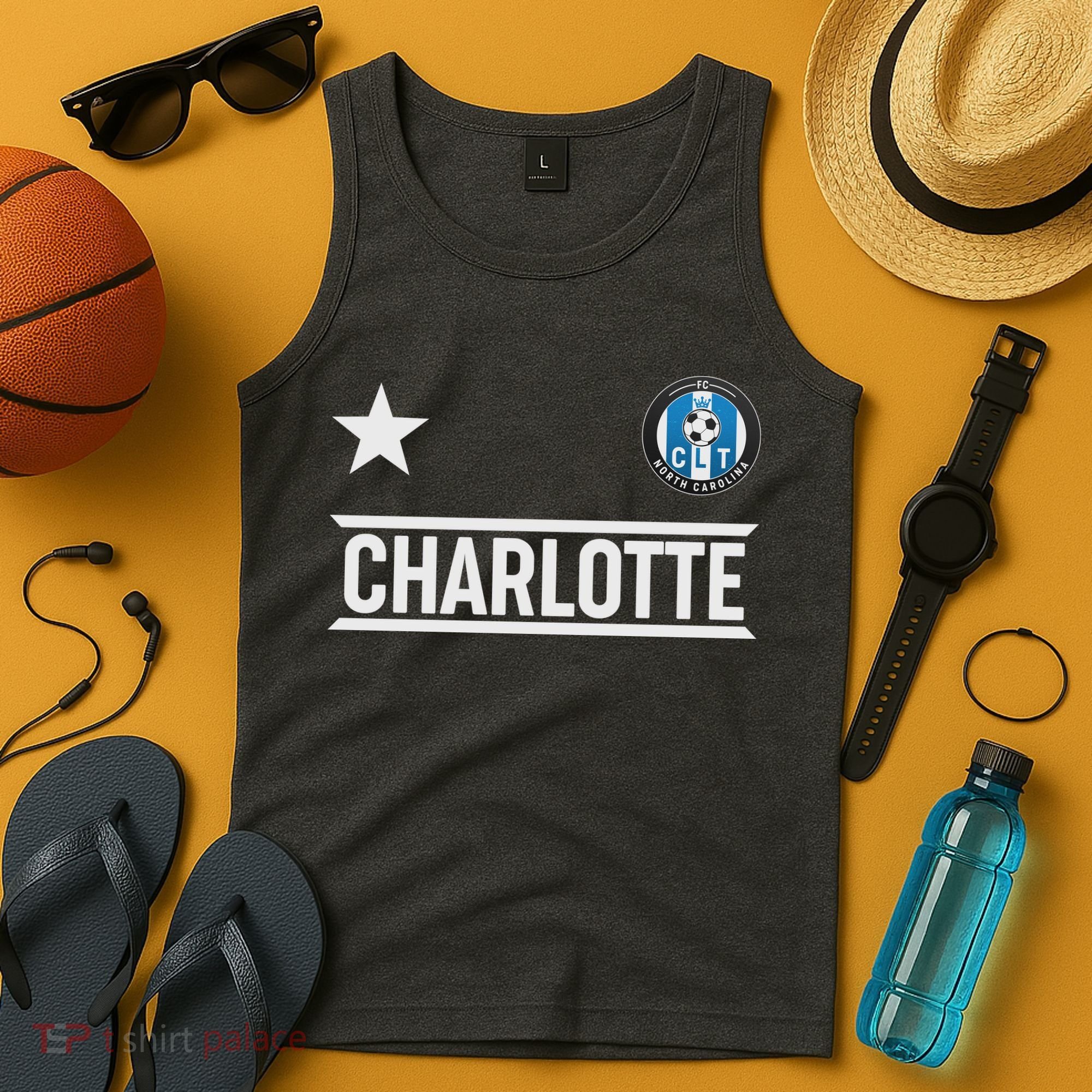 Charlotte North Carolina Soccer Jersey Tank Top