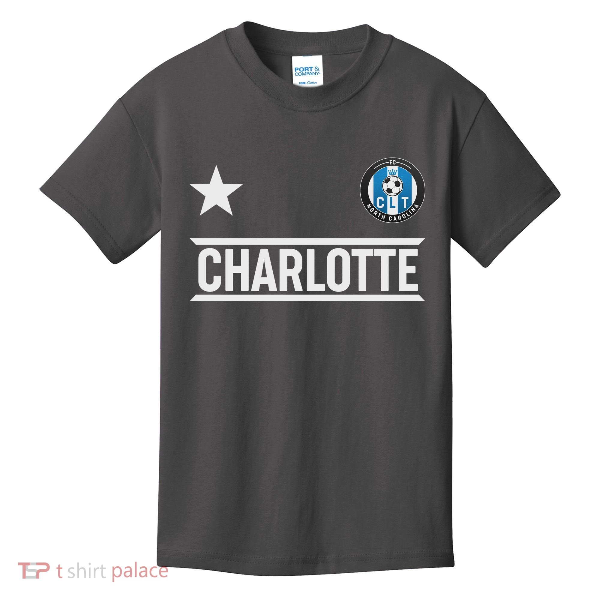 Charlotte North Carolina Soccer Jersey Kids T-Shirt