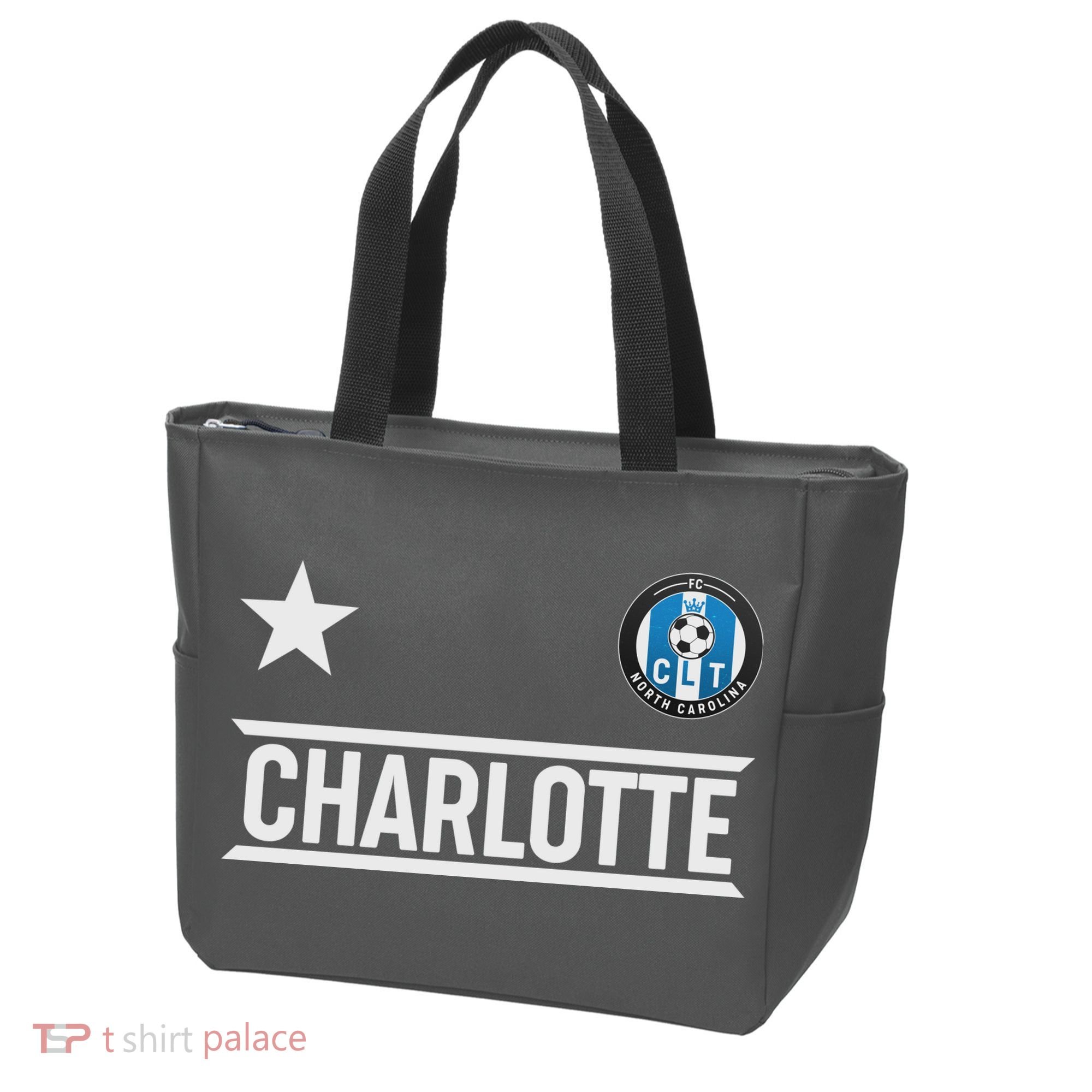 Charlotte North Carolina Soccer Jersey Tote Bag