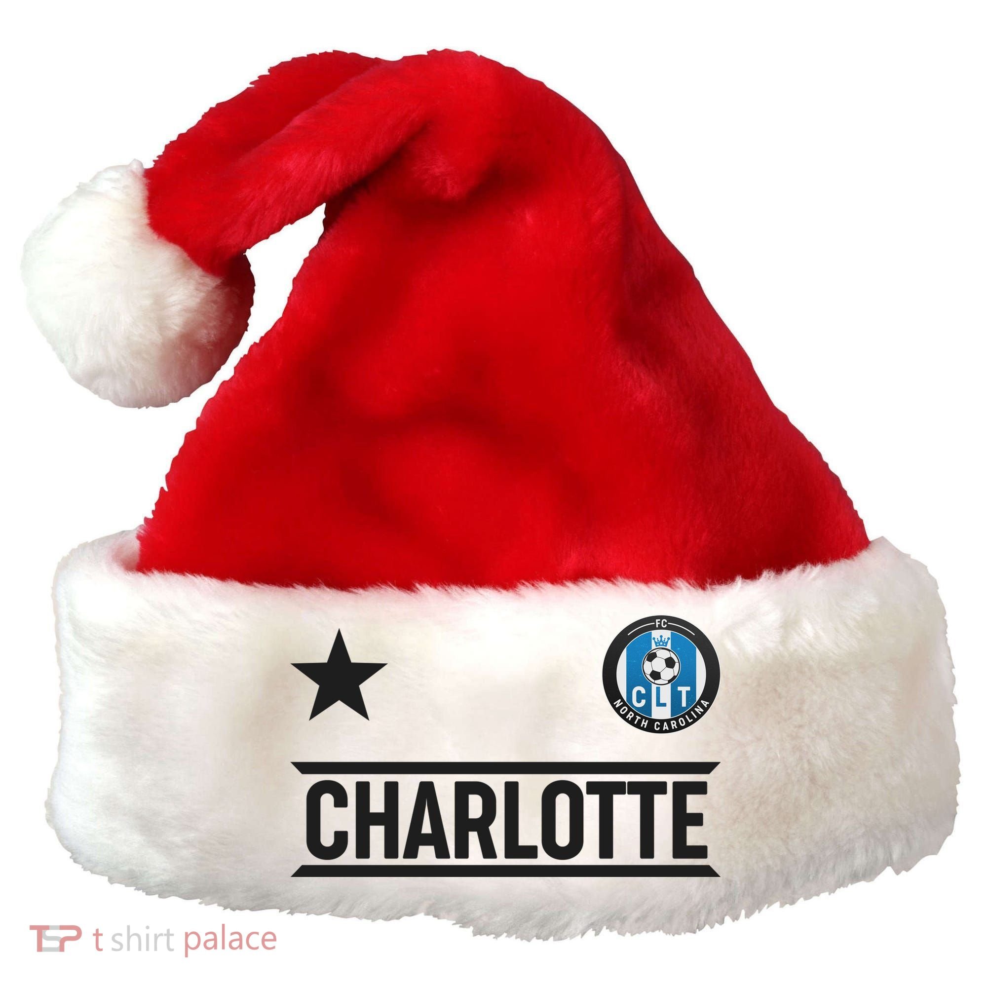 Charlotte North Carolina Soccer Jersey Santa Hat