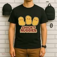 Chicky Nuggies Cute Retro Kawaii Chicken Nuggets Nuggs Meme T-Shirt thumb 6