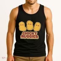 Chicky Nuggies Cute Retro Kawaii Chicken Nuggets Nuggs Meme Tank Top thumb 3