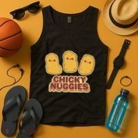 Chicky Nuggies Cute Retro Kawaii Chicken Nuggets Nuggs Meme Tank Top thumb 4