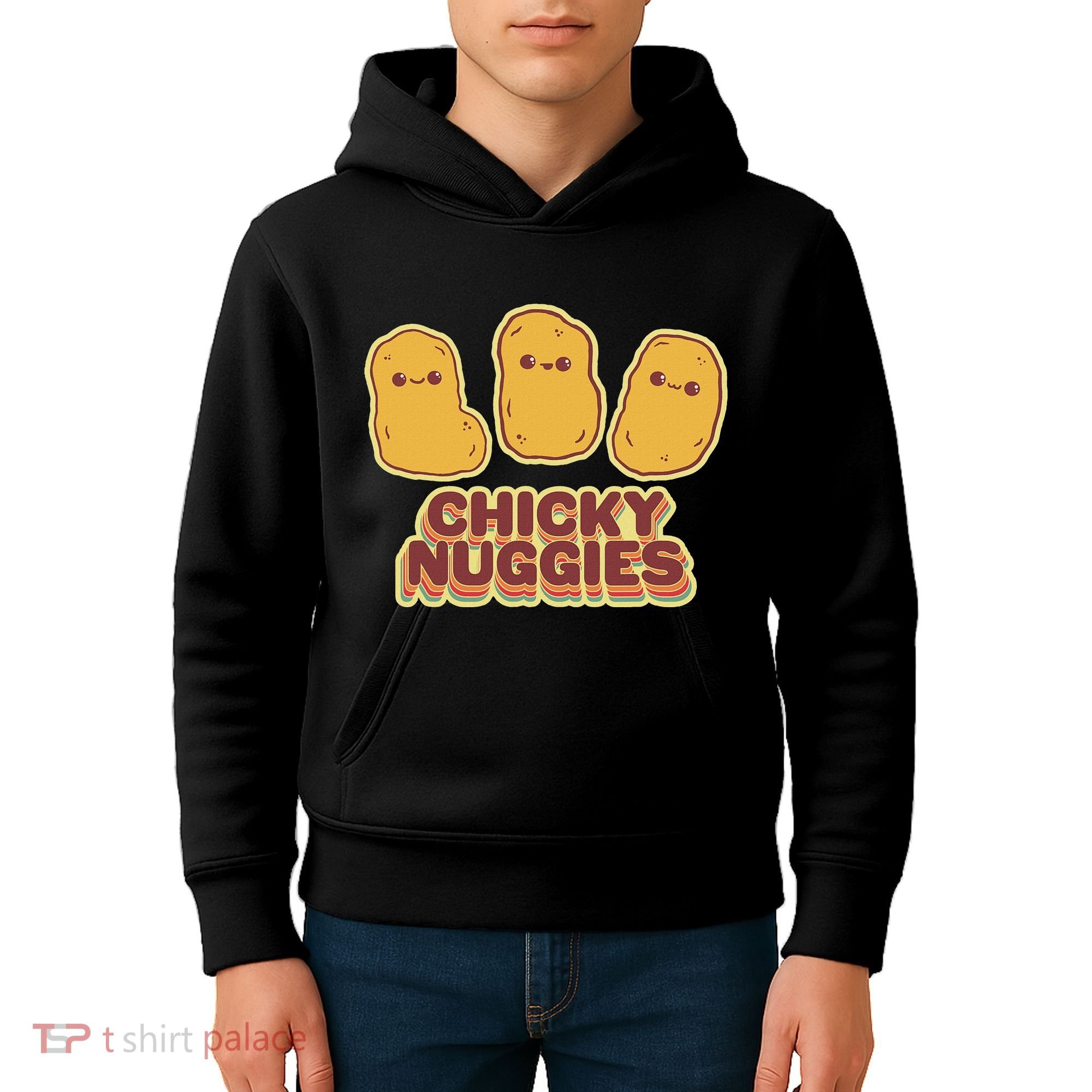 Chicky Nuggies Cute Retro Kawaii Chicken Nuggets Nuggs Meme Kids Hoodie