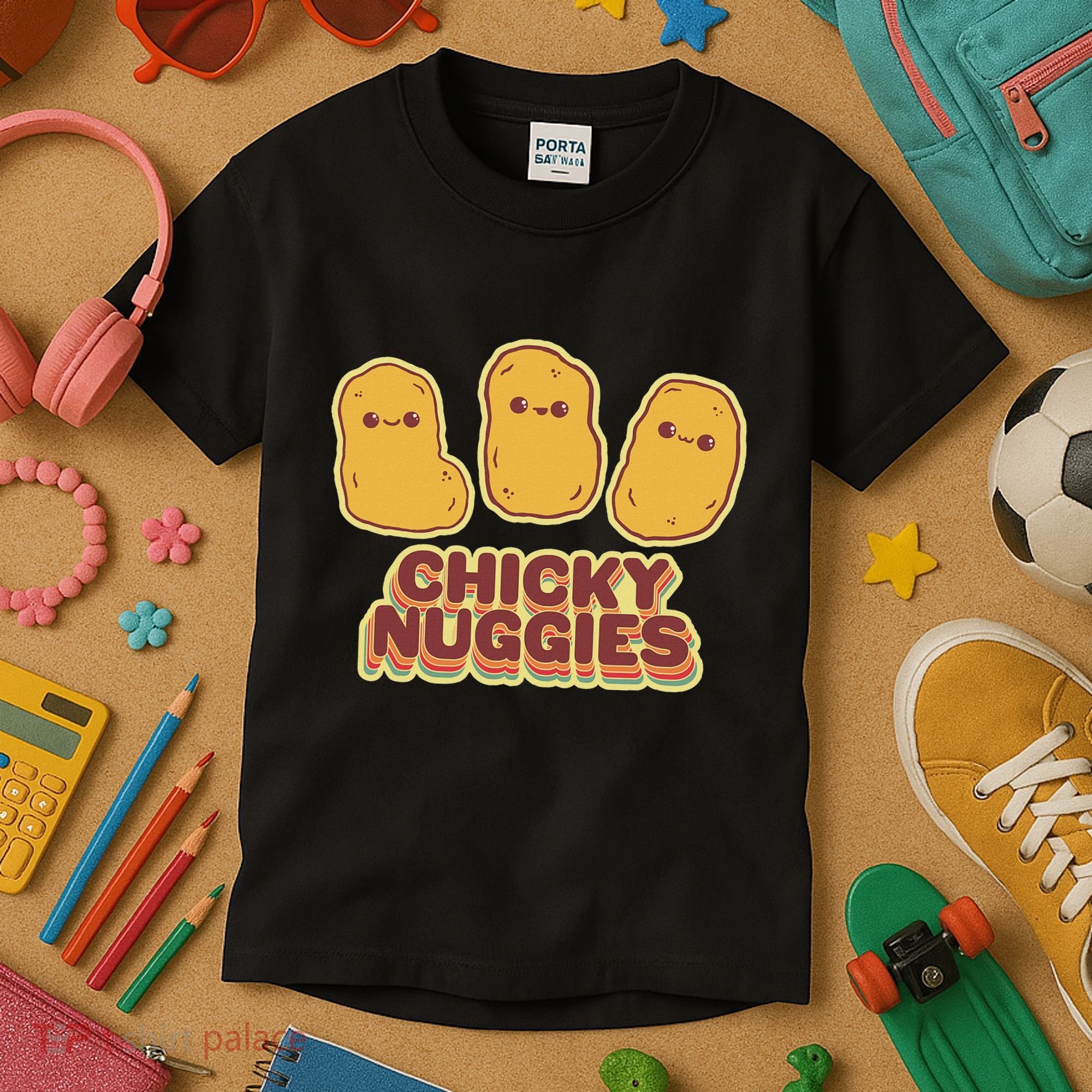 Chicky Nuggies Cute Retro Kawaii Chicken Nuggets Nuggs Meme Kids T-Shirt