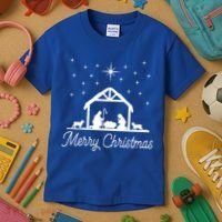 Christmas Nativity Costume Merry Christmas Christian Gift Kids T-Shirt thumb 3