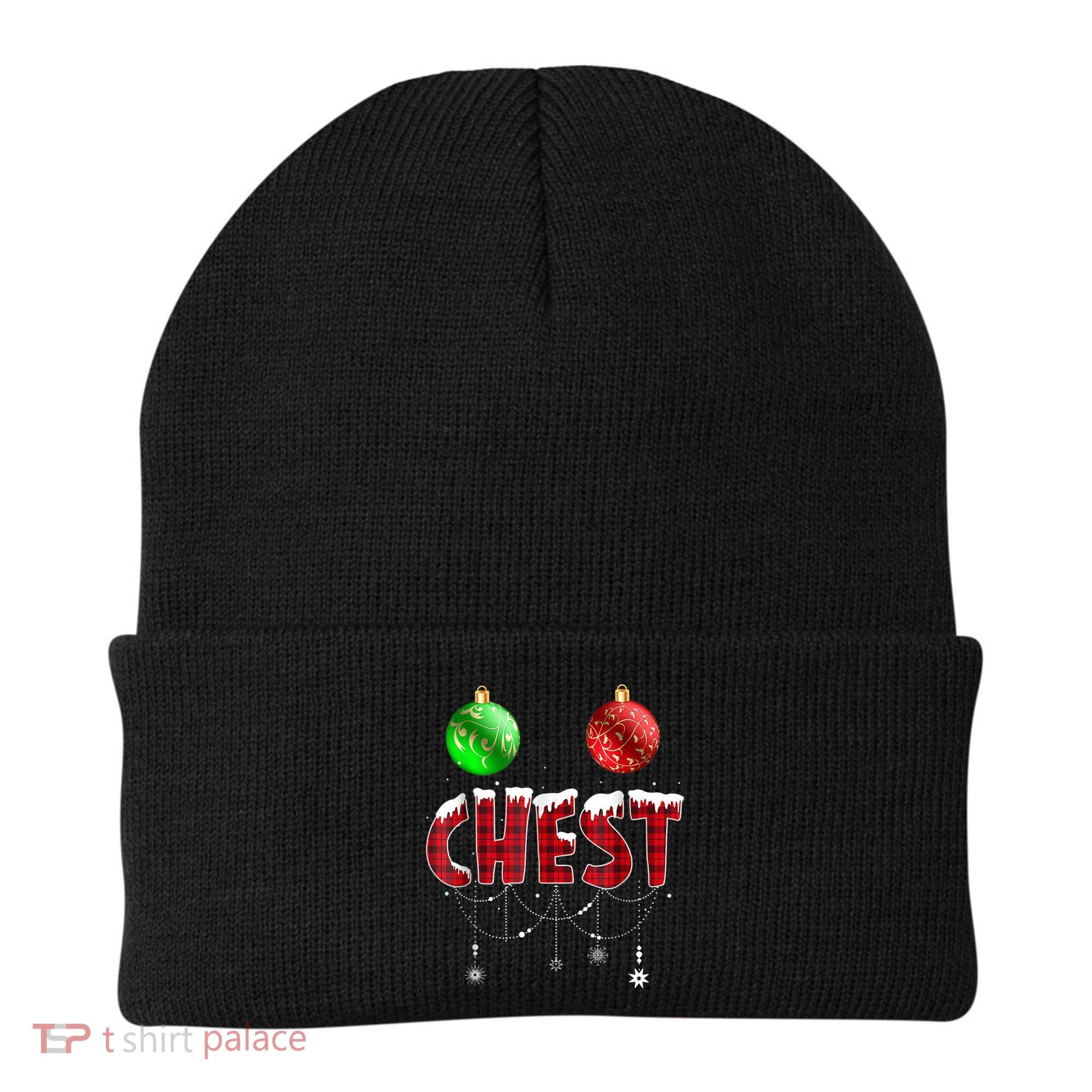 Chest Nuts Christmas Shirt Funny Matching Couple Chestnuts Beanie