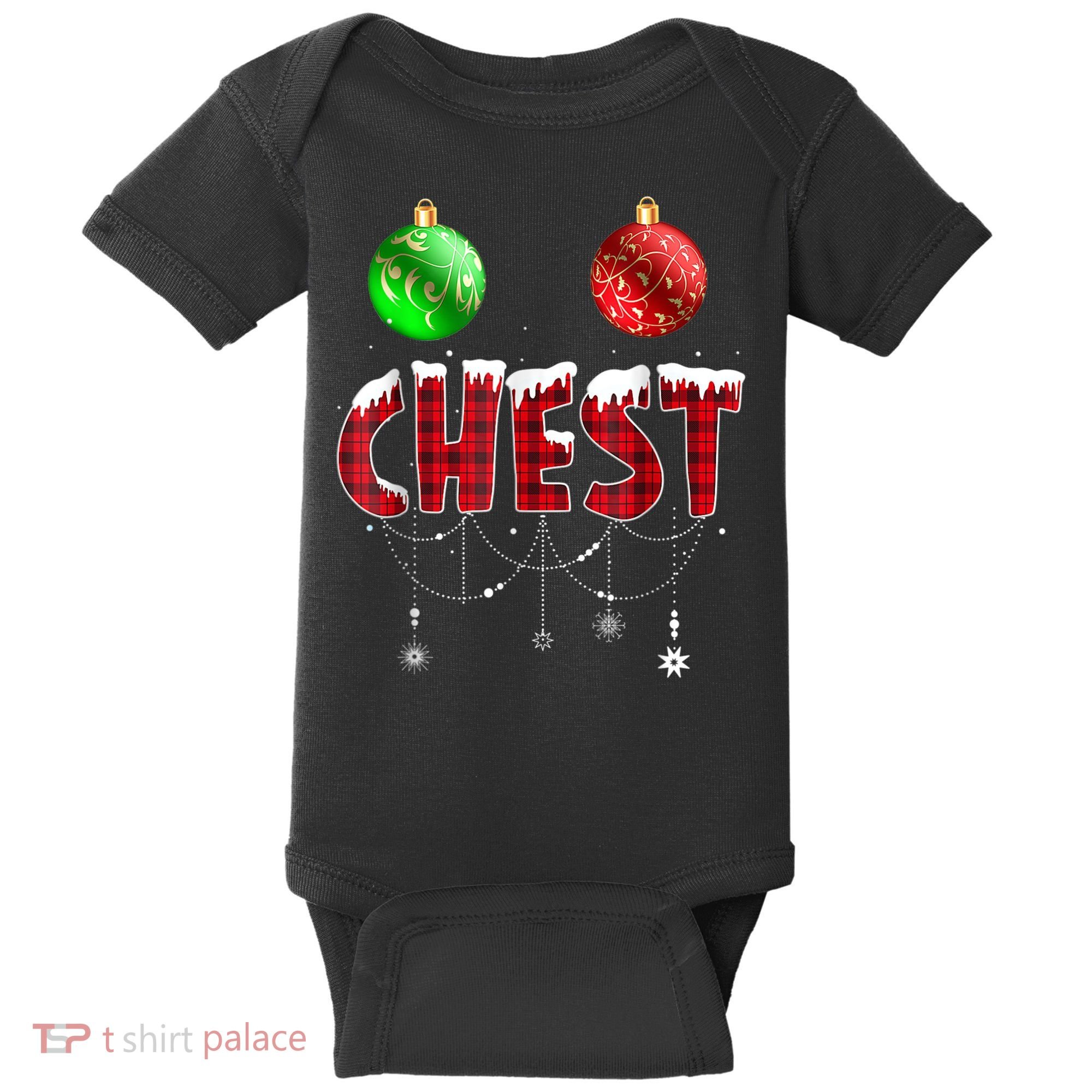 Chest Nuts Christmas Shirt Funny Matching Couple Chestnuts Baby Bodysuit