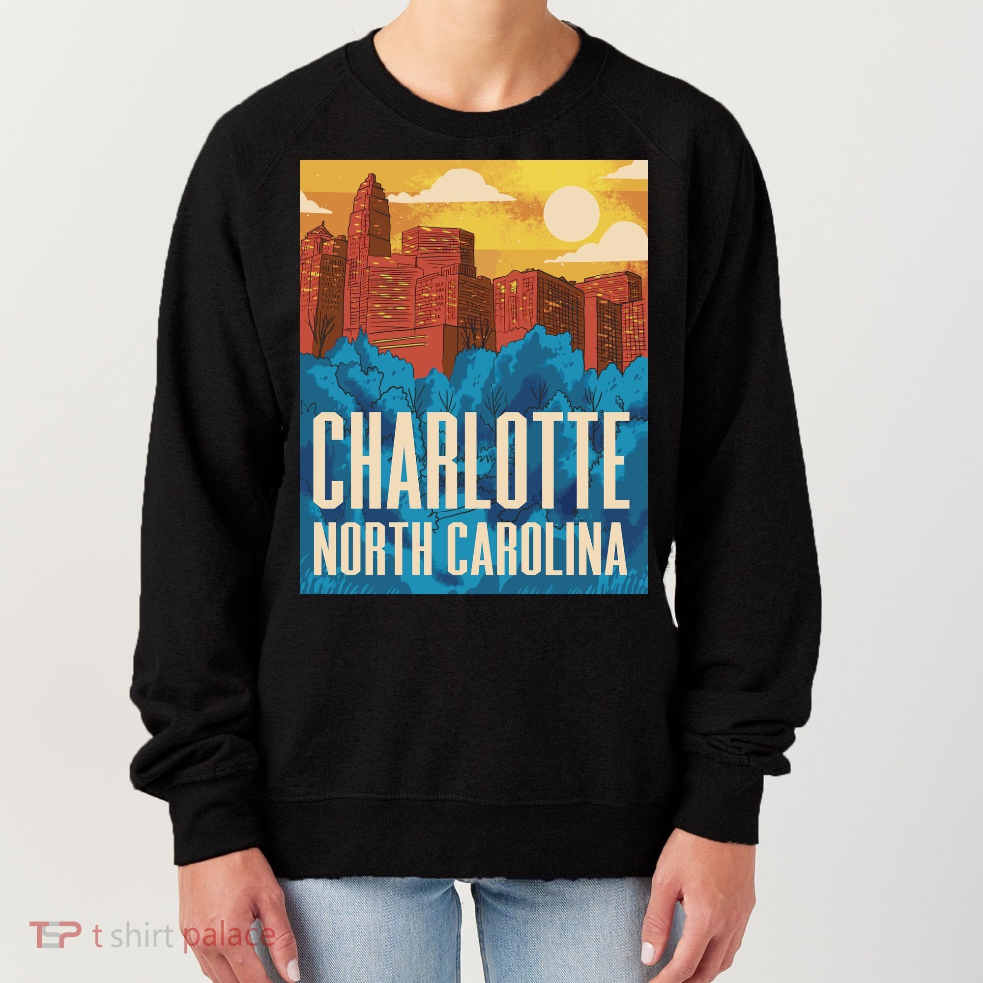 Charlotte North Carolina City Sunset Women's Sweatshirt