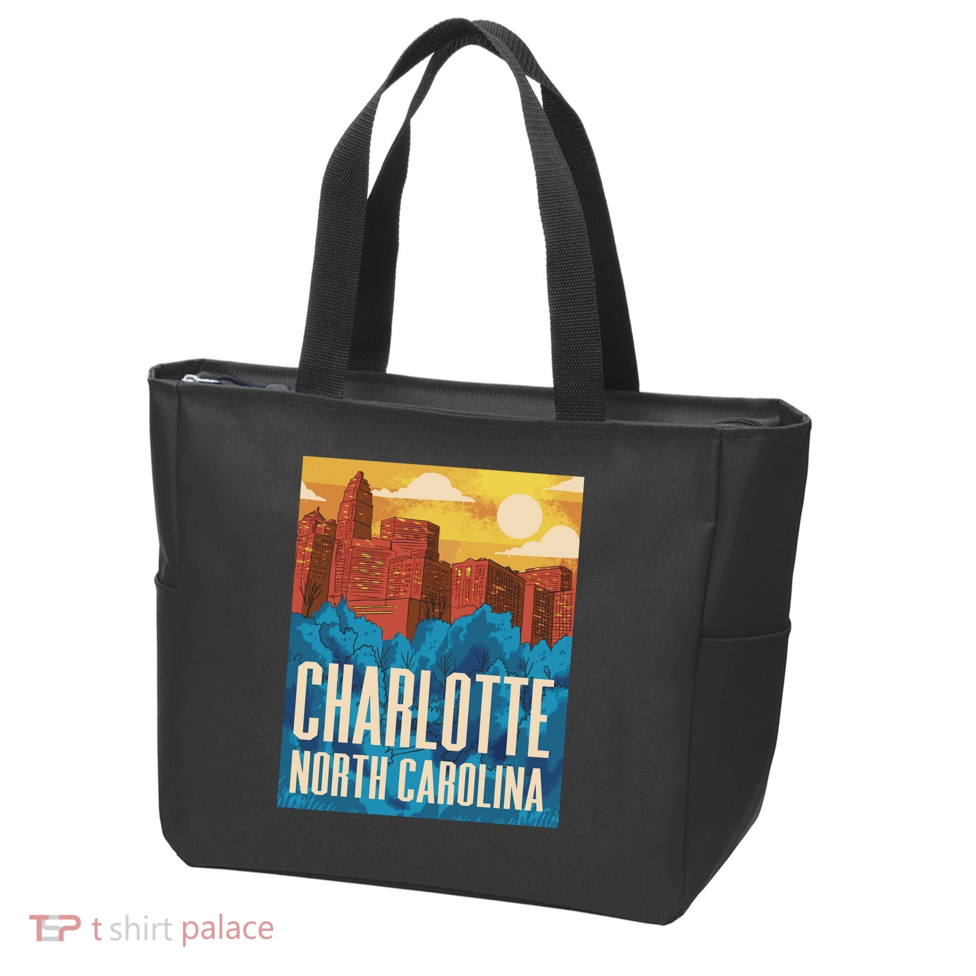 Charlotte North Carolina City Sunset Tote Bag