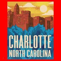 Charlotte North Carolina City Sunset Santa Hat thumb 1