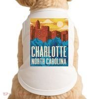 Charlotte North Carolina City Sunset Doggie Tank thumb 0