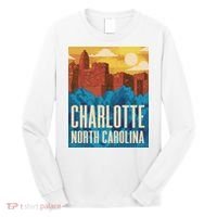 Charlotte North Carolina City Sunset Long Sleeve Shirt thumb 0