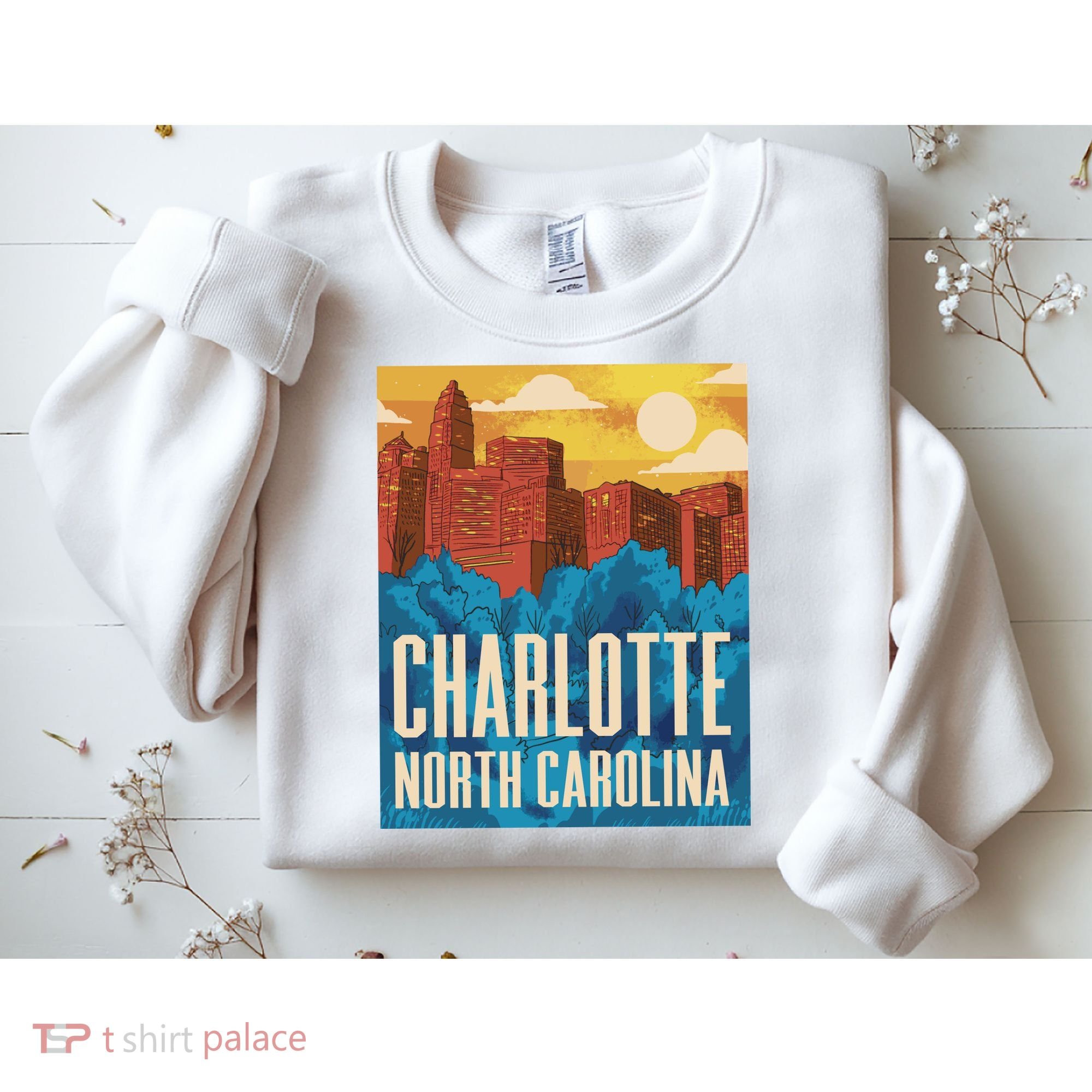 Charlotte North Carolina City Sunset Sweatshirt