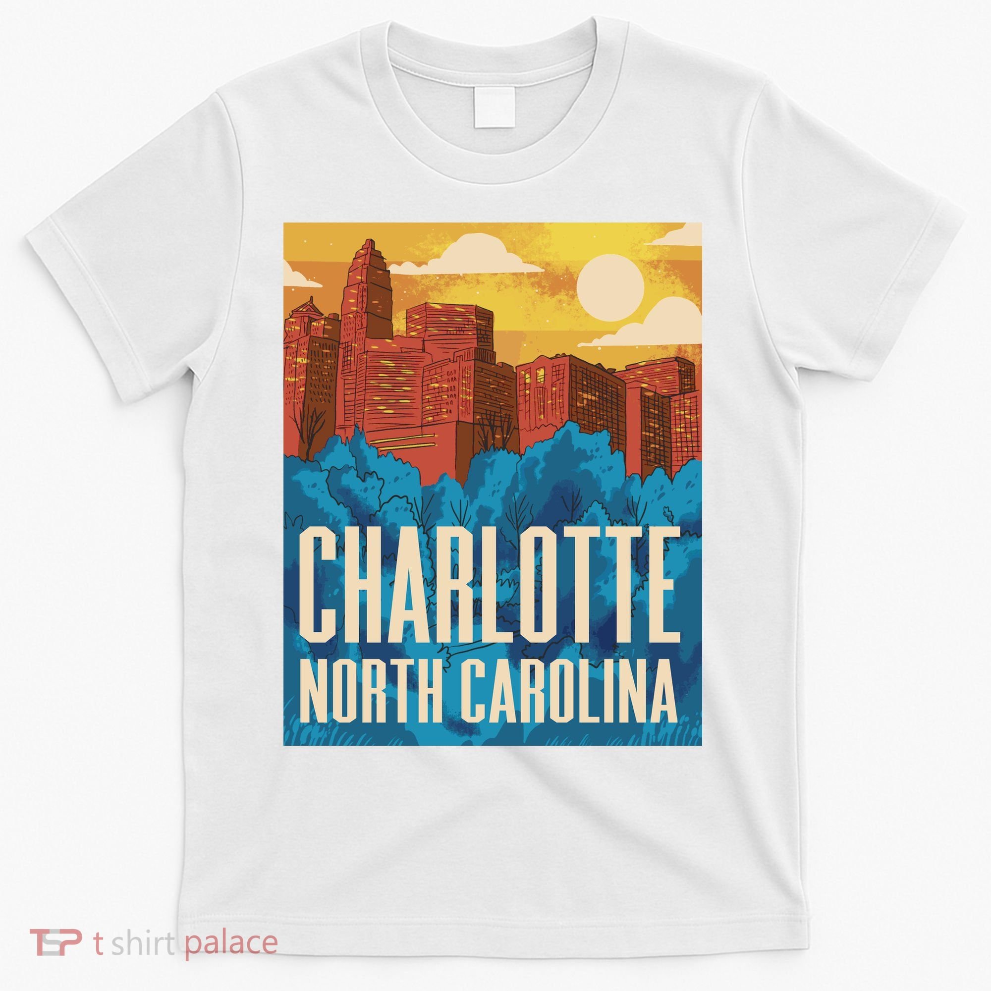 Charlotte North Carolina City Sunset T-Shirt