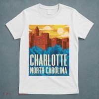 Charlotte North Carolina City Sunset T-Shirt thumb 5