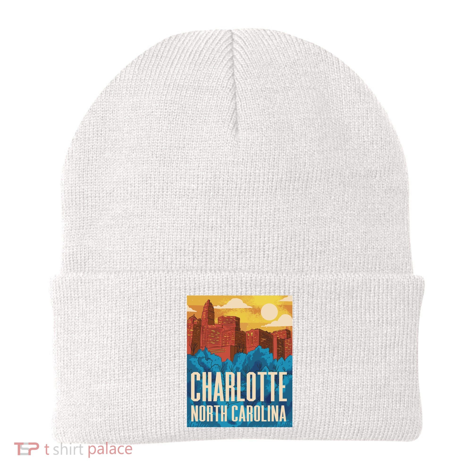 Charlotte North Carolina City Sunset Beanie