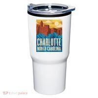 Charlotte North Carolina City Sunset Tumbler thumb 0
