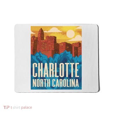 Charlotte North Carolina City Sunset Mousepad
