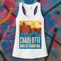 Charlotte North Carolina City Sunset Women's Tank Top thumb 3