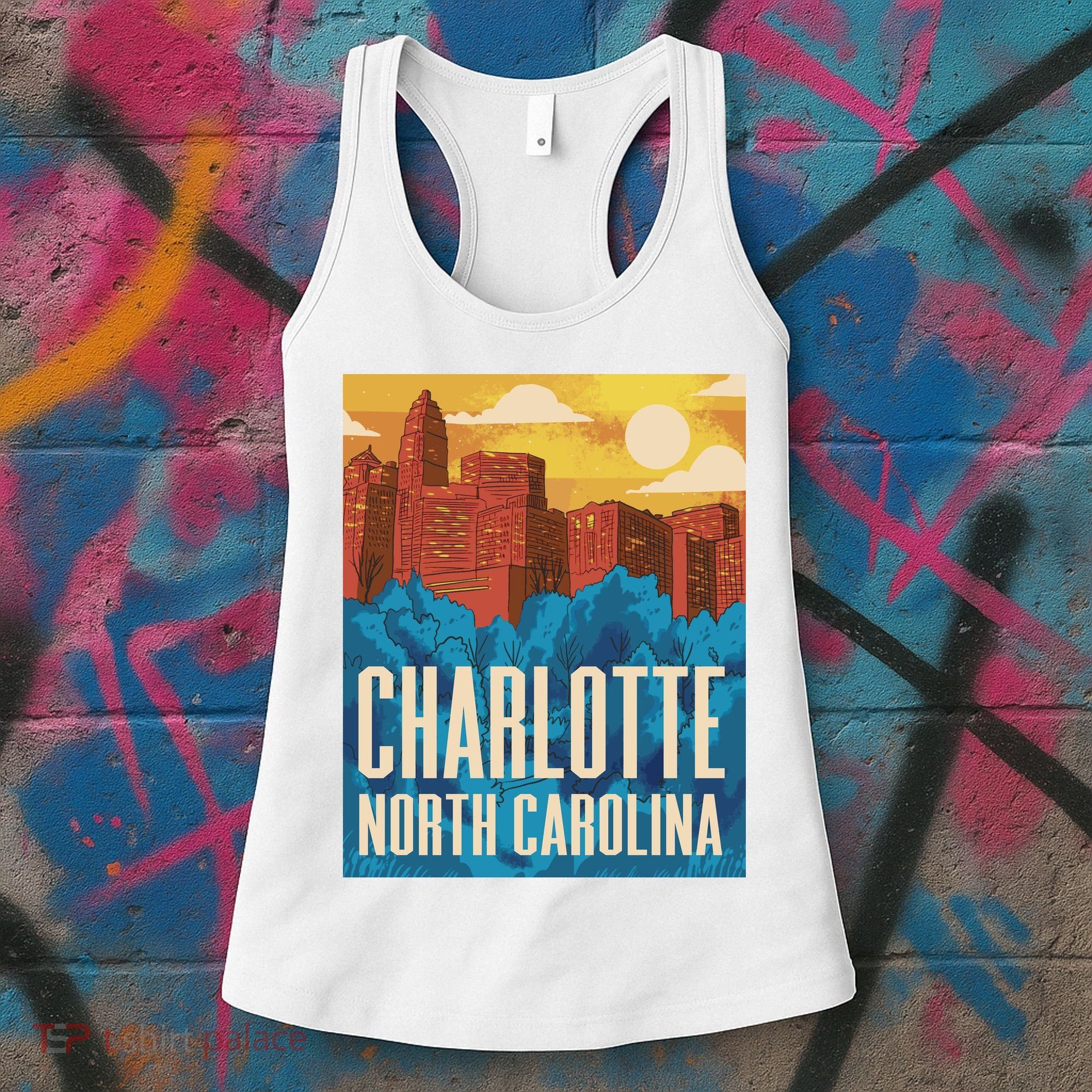 Charlotte North Carolina City Sunset Women's Tank Top