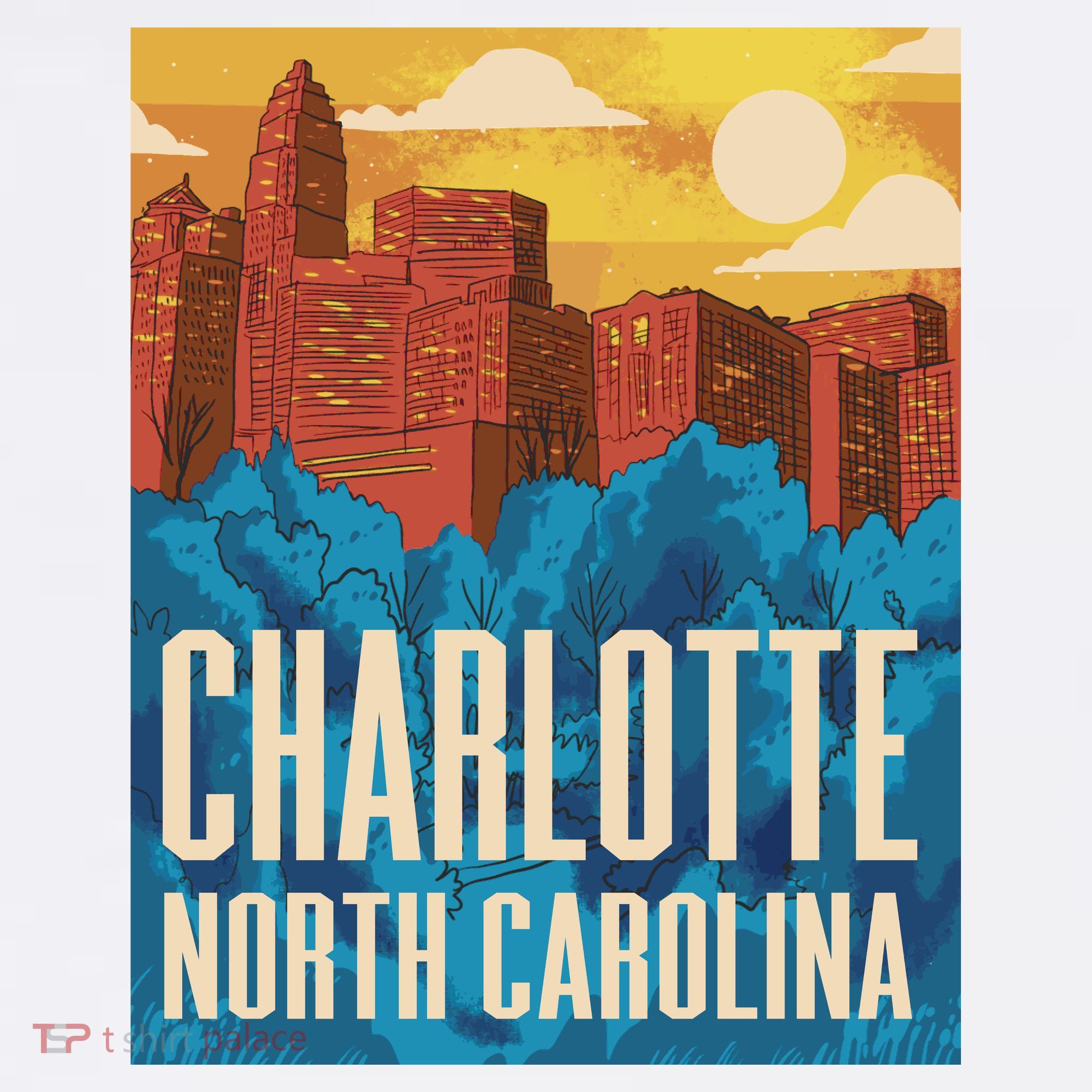 Charlotte North Carolina City Sunset Women's Tank Top
