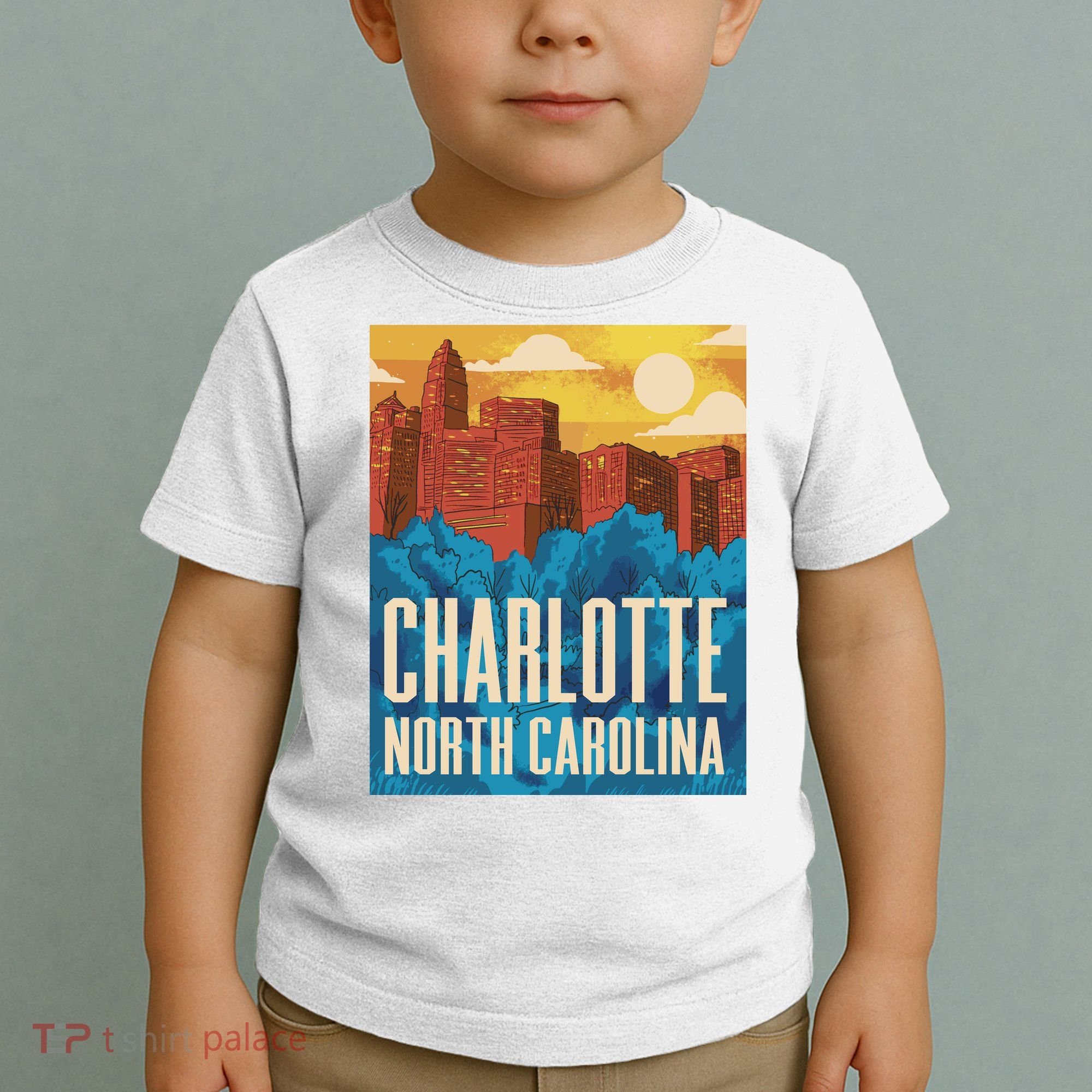 Charlotte North Carolina City Sunset Toddler T-Shirt