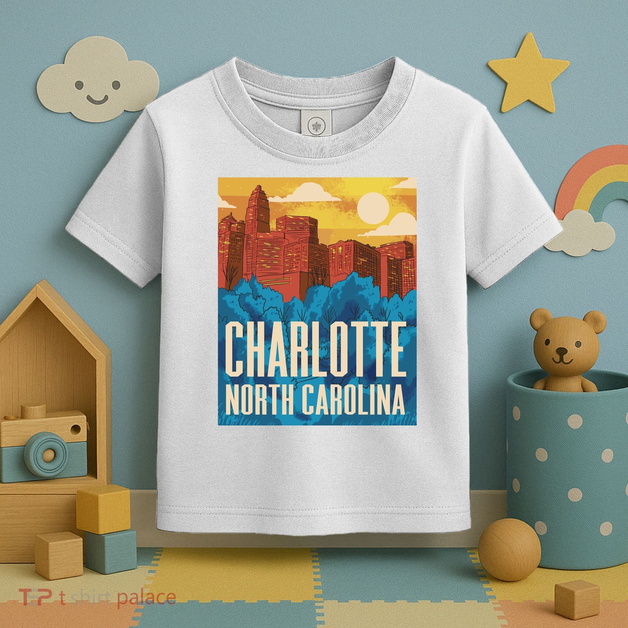 Charlotte North Carolina City Sunset Toddler T-Shirt