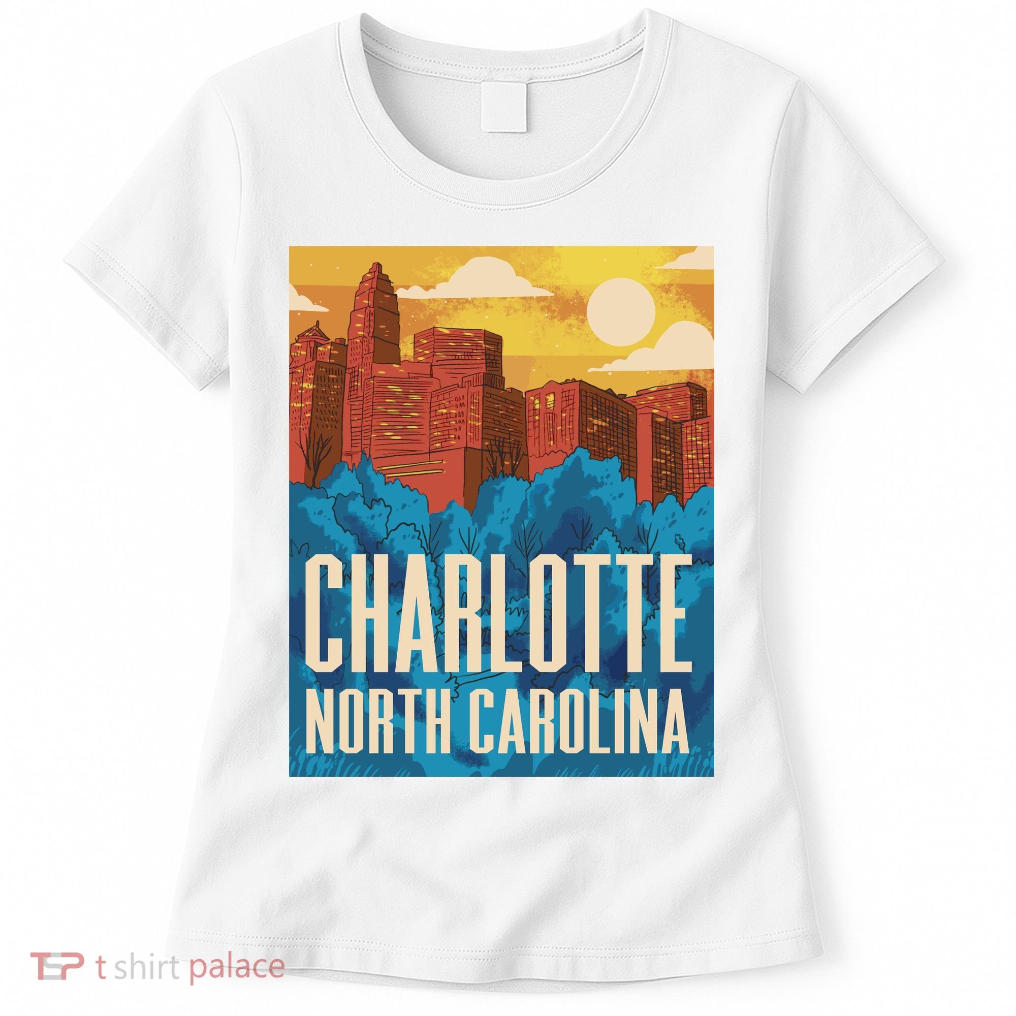 Charlotte North Carolina City Sunset Women's T-Shirt