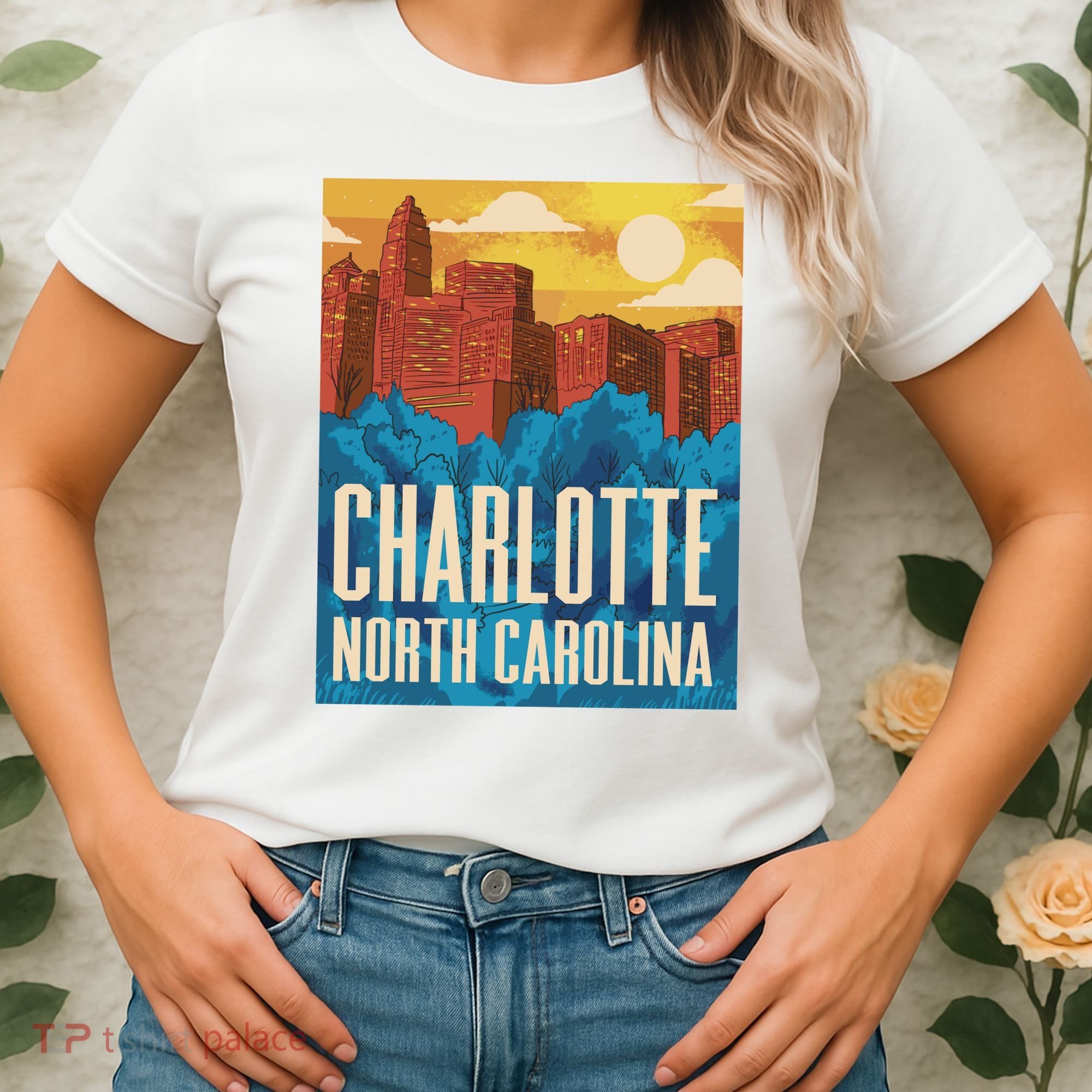 Charlotte North Carolina City Sunset Women's T-Shirt