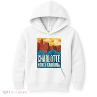 Charlotte North Carolina City Sunset Kids Hoodie thumb 0