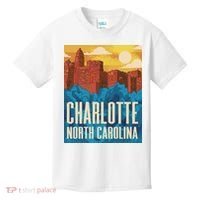 Charlotte North Carolina City Sunset Kids T-Shirt thumb 0