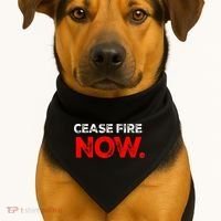 Ceasefire NOW USA-Made Doggie Bandana thumb 1