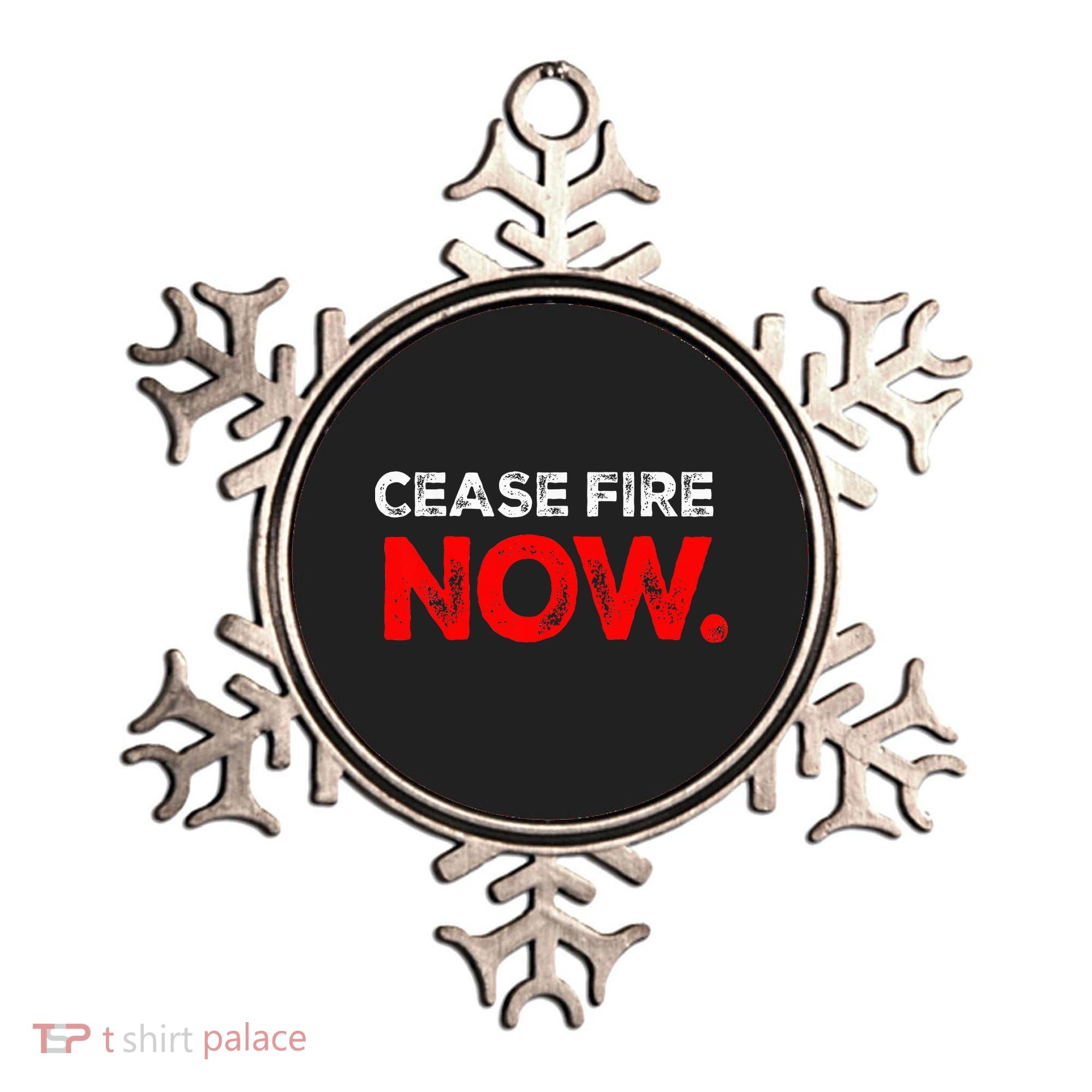 Ceasefire NOW Ornament