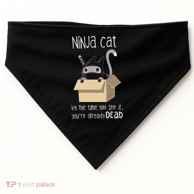 Cute Ninja Cat USA-Made Doggie Bandana