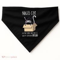 Cute Ninja Cat USA-Made Doggie Bandana thumb 0