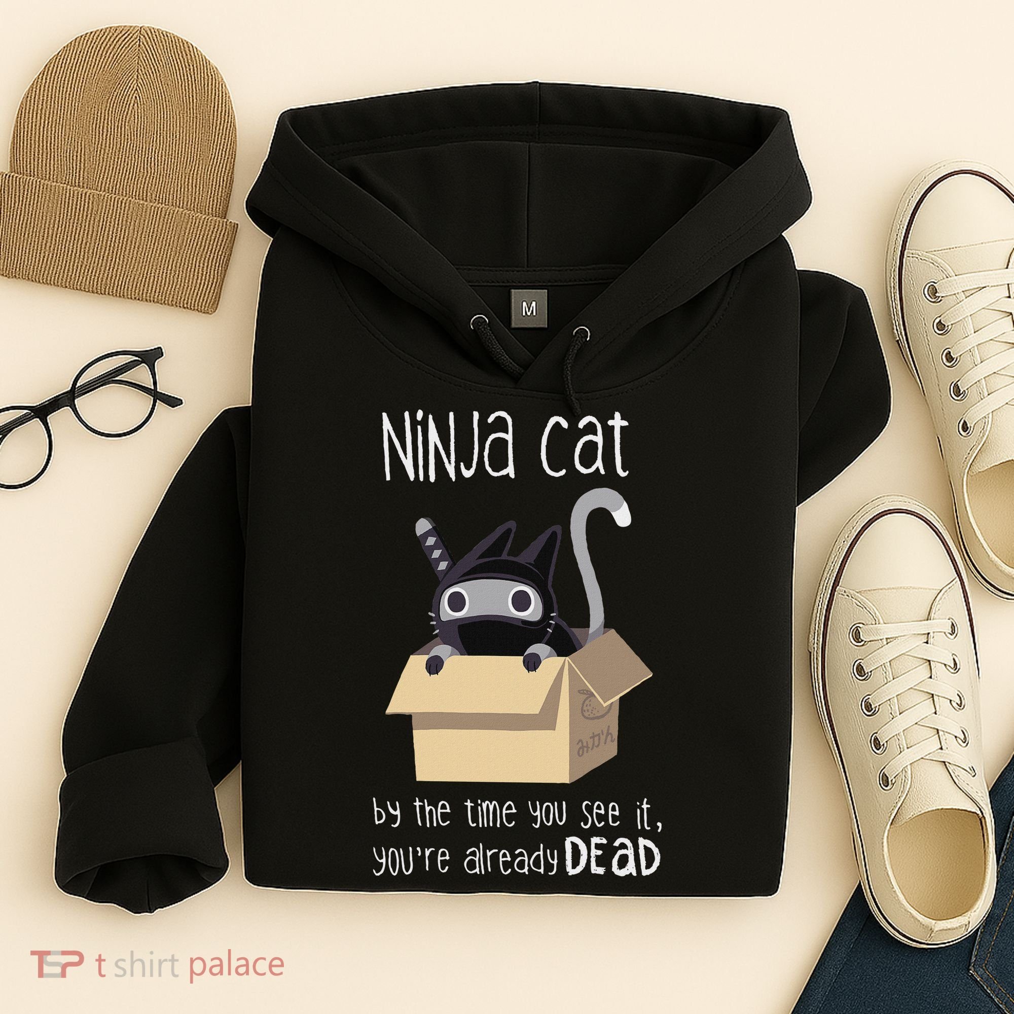 Cute Ninja Cat Hoodie