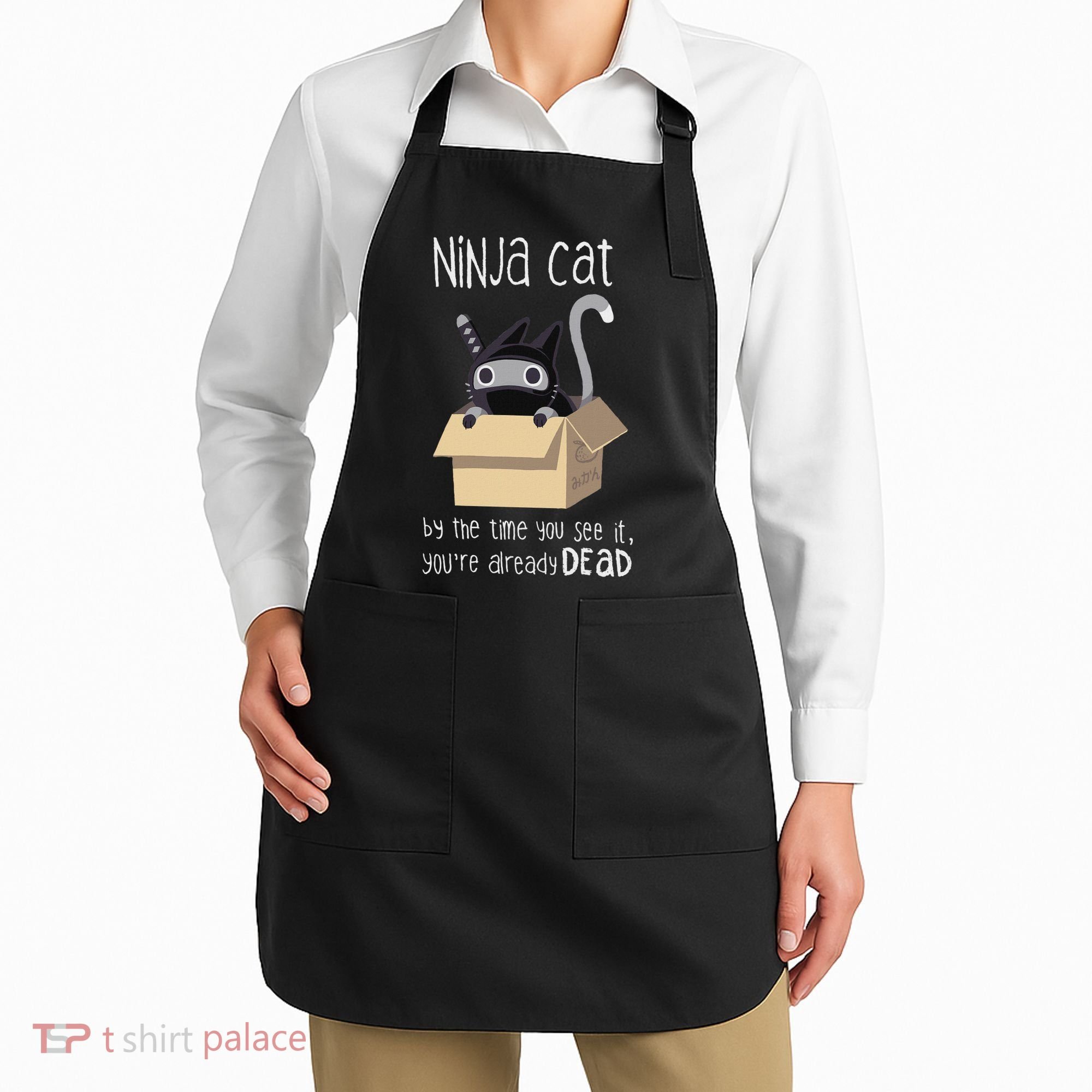 Cute Ninja Cat Apron