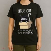 Cute Ninja Cat T-Shirt thumb 4