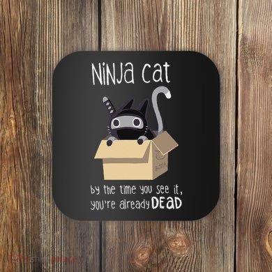 Cute Ninja Cat Coaster