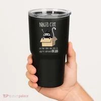 Cute Ninja Cat Tumbler thumb 2