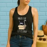 Cute Ninja Cat Women's Tank Top thumb 2