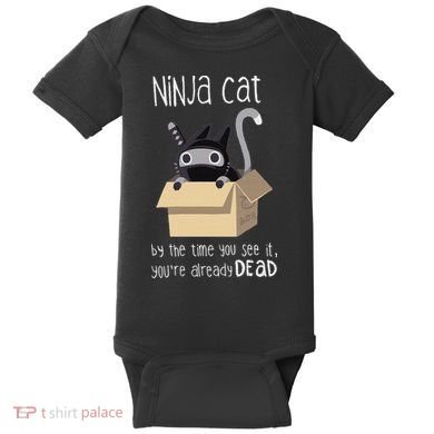 Cute Ninja Cat Baby Bodysuit